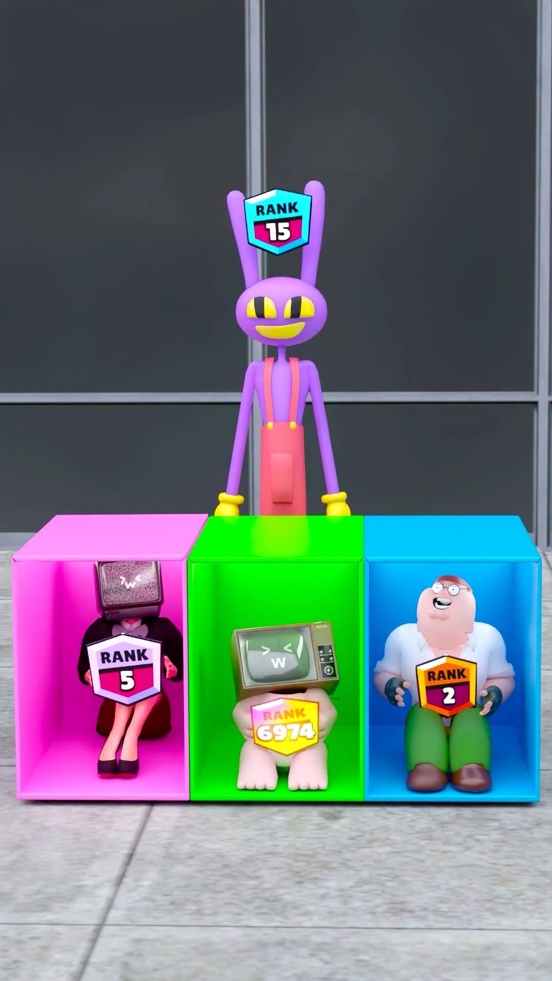 Jax Vs Skibidi Toilet Play To Guess The Rank In The Box #shorts